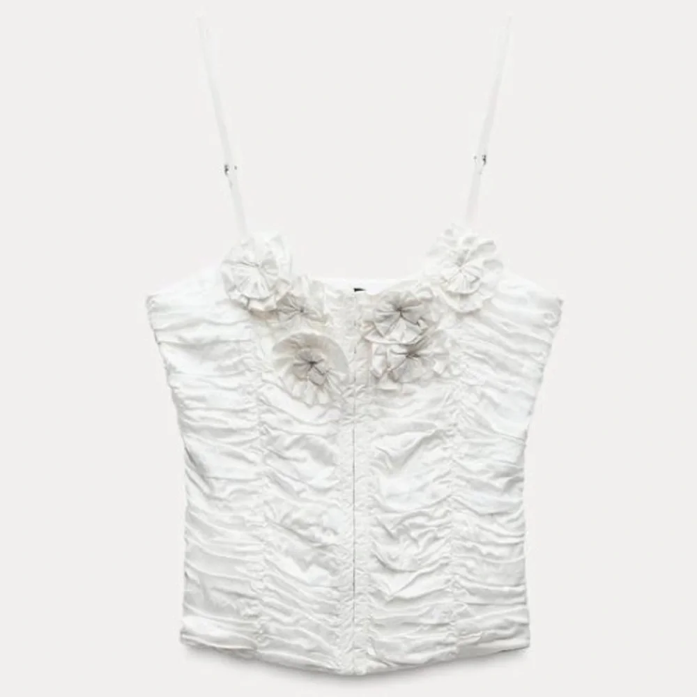 Zara NWOT White Corset Top Women’s Size S - Picture 4 of 6